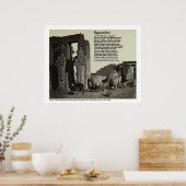 Ozymandias und gefallene Statue am Ramesseum Poster (Küche)