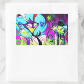 Ozzie Halloween Slasher | Helluva Boss |  Rechteckiger Aufkleber (Tasche)