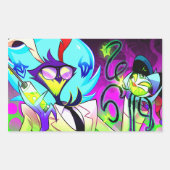 Ozzie Halloween Slasher | Helluva Boss |  Rechteckiger Aufkleber (Vorderseite)