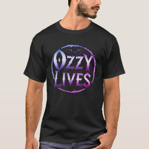 Ozzy Lives" verwittertes Fledermaus-Logo T-Shirt