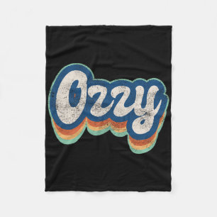 Ozzy Vorname Boy Vintag Style 70er 80er Personal Fleecedecke