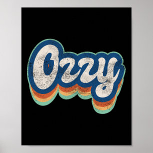 Ozzy Vorname Junge Vintage-Stil 70er 80er Persönli Poster