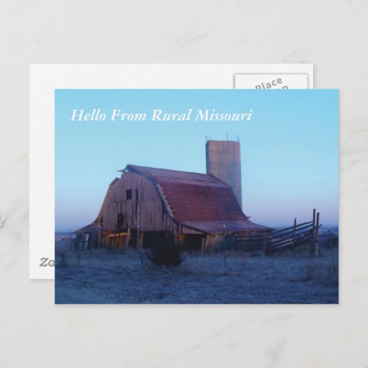 P1000451 Alte Scheune, Hallo aus dem ländlichen Mi Postkarte (Vorne/Hinten)