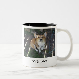 P1010220, Corgi-Liebe, Corgi lovePhotography Zweifarbige Tasse