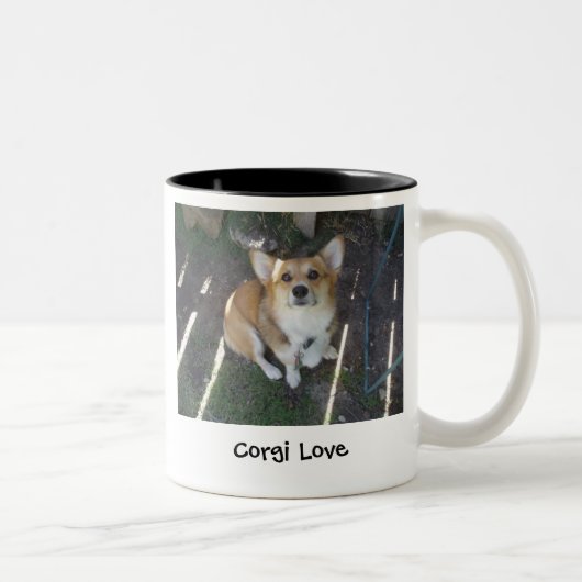 P1010220, Corgi-Liebe, Corgi lovePhotography Zweifarbige Tasse (Rechts)