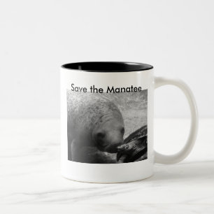 P1100366 Manatee & Schildkröte 300, Rettet Zweifarbige Tasse