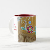 P1210004, ILOVE CREEBEADWORK ZWEIFARBIGE TASSE (Vorderseite Links)