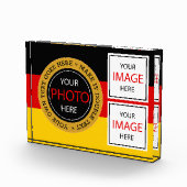 P1: Foto-Block mit deutscher Flagge und Glasrahmen Fotoblock (Rechts)