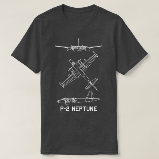 P2 Neptune American Antisubmarine Warfare Aircraft T-Shirt (Design vorne)