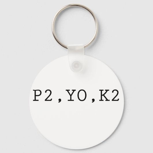 P2, YO, K2 SCHLÜSSELANHÄNGER (Vorderseite)
