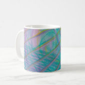 P34 Einzigartige farbenfrohe abstrakte Kunst Kaffeetasse (Vorderseite Links)