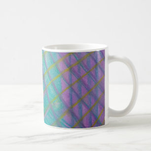 P34 Einzigartige farbenfrohe abstrakte Kunst Kaffeetasse