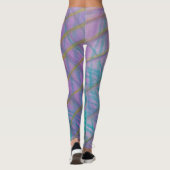 P34 Einzigartige farbenfrohe abstrakte Kunst Leggings (Rückseite)