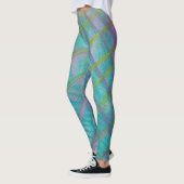 P34 Einzigartige farbenfrohe abstrakte Kunst Leggings (Links)