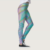 P34 Einzigartige farbenfrohe abstrakte Kunst Leggings (Rechts)
