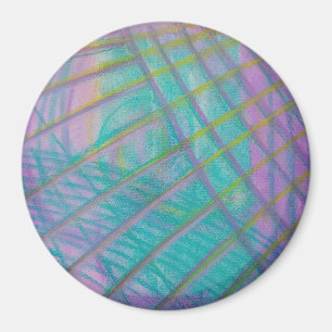 P34 Einzigartige farbenfrohe abstrakte Kunst Magnet