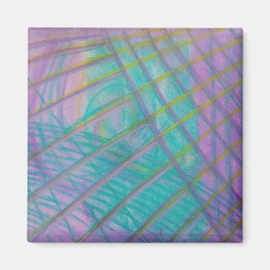 P34 Einzigartige farbenfrohe abstrakte Kunst Magnet (Vorne)