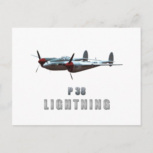 P38 Blitze Postkarte (Vorderseite)