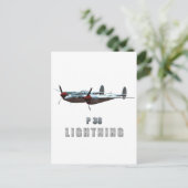 P38 Lightning Postkarte (Stehend Vorderseite)