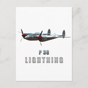 P38 Lightning Postkarte
