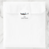P38 Lightning Runder Aufkleber (Tasche)