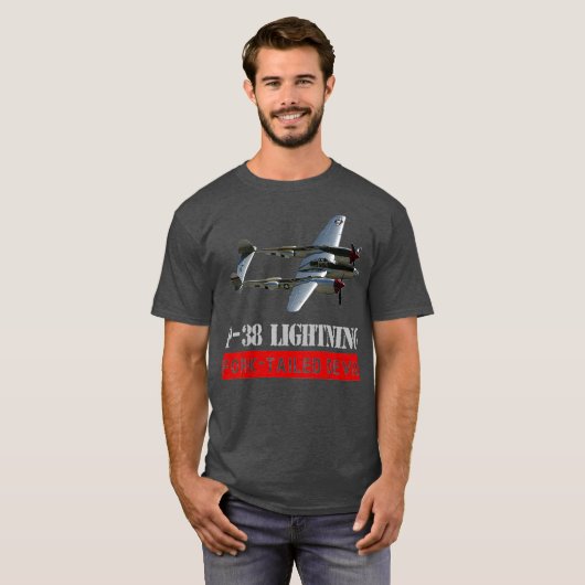 P38 Lightning War bird The fork tailed Devil T-Shirt (Vorne ganz)