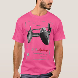 P38 Lightning WW2 amerikanischer Jäger T-Shirt