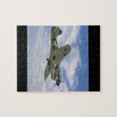 P40 Curtis mit heftigem Gesicht, Flying_WWII Puzzle (Horizontal)