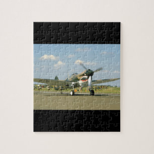 P40 Curtis mit heftigem Gesicht, Taxiing_WWII Puzzle