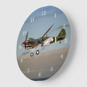 P40 Warhawk 1943 Tuna Große Wanduhr (Winkel)