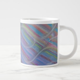 P40M Einzigartige farbenfrohe abstrakte Kunst Jumbo-Tasse