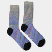 P40M Einzigartige farbenfrohe abstrakte Kunst Socken (Rechts)