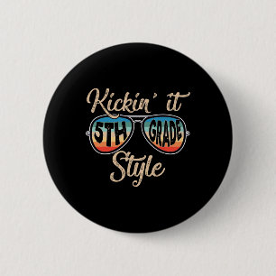 P41l Retro Kickin Es 5. Klasse Stil Lehrer Byck Button