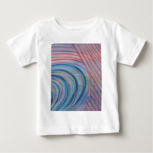 P43 Blau Rot Gelb Farbige Abstrakte Kunst Baby T-shirt