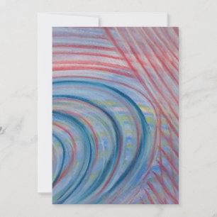 P43 Blau Rot Gelb Farbige Abstrakte Kunst Dankeskarte