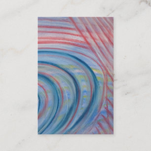 P43 Blau Rot Gelb Farbige Abstrakte Kunst Visitenkarte