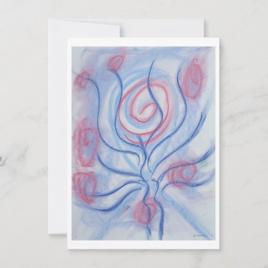 P43 Einzigartige farbenfrohe abstrakte Kunst Dankeskarte (Vorderseite)