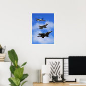 P51 F16 F15 in Formation Poster (Heimbüro)