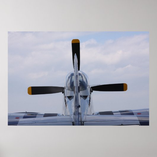 P51 Mustang für den Flug bereit Poster (Vorne)