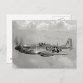 P51 Mustang 'Grim Sensenmann' Postkarte (Vorne/Hinten)