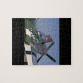 P51 Mustang, hintere Ansicht. (Flagge) _WWII Puzzle (Horizontal)