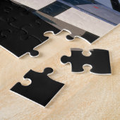 P51 Mustang, hintere Ansicht. (Flagge) _WWII Puzzle (Seite)