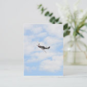 P51 Mustang im Flug Postkarte (Stehend Vorderseite)