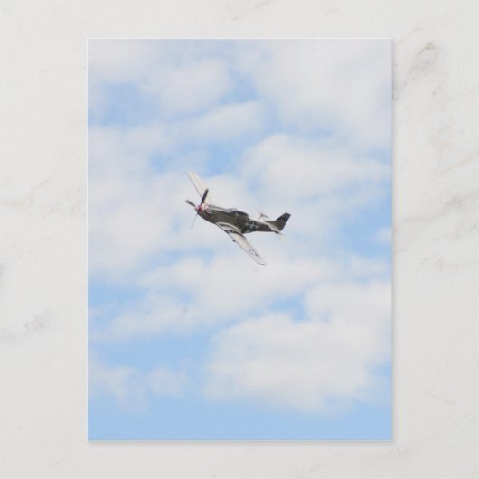 P51 Mustang im Flug Postkarte (Vorderseite)