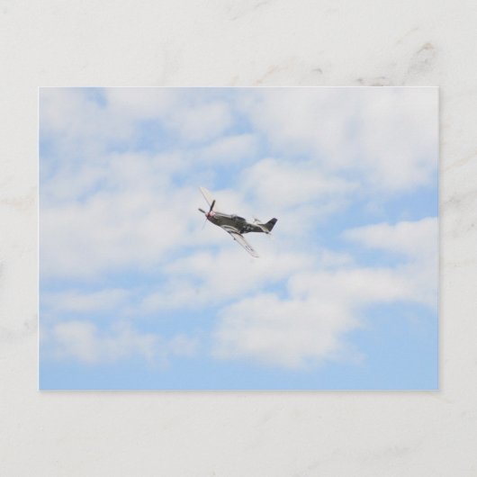 P51 Mustang im Flug Postkarte (Vorderseite)