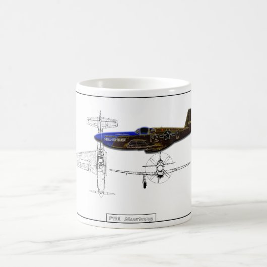 P51 Mustang Kaffeetasse (Mittel)