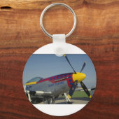 P51 Mustang, nose cone/propeller showing nose art Schlüsselanhänger (Vorderseite)