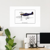 P51 Mustang Poster (Heimbüro)