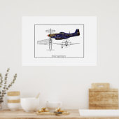 P51 Mustang Poster (Küche)