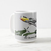 P51 Mustang US Fighter Tasse (Vorderseite Links)